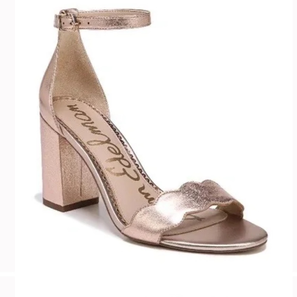 👡Sam Edelman Rose Gold Block Heels Elegant Design
